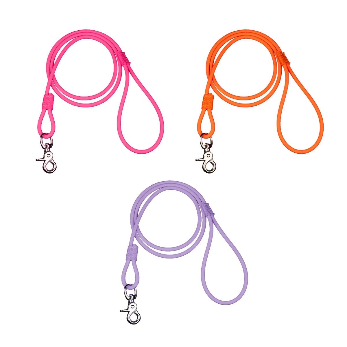 Neon Pink Biothane Dog Leash 4' x 1/4" thick