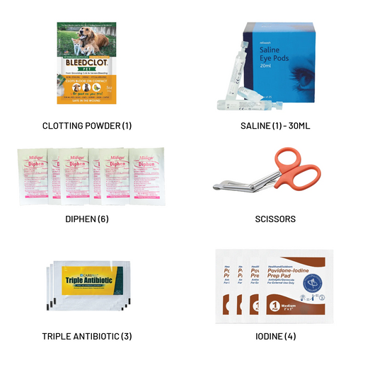 TRAIL MINI K-9 Dog MEDICAL KIT First Aid Kit Contents 1