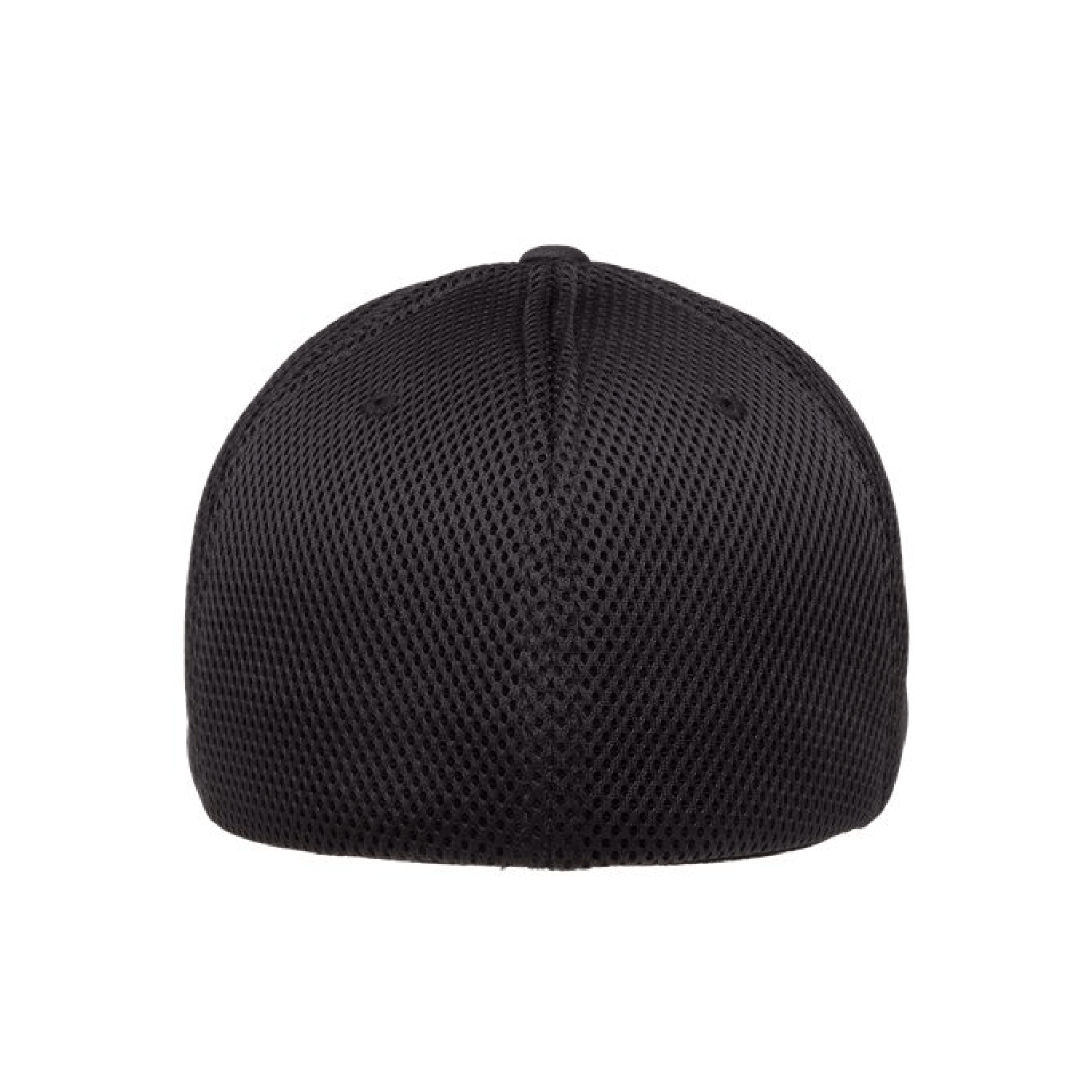 Back view of the black Flex Fit cap featuring breathable mesh material and a sleek design for dog lovers.