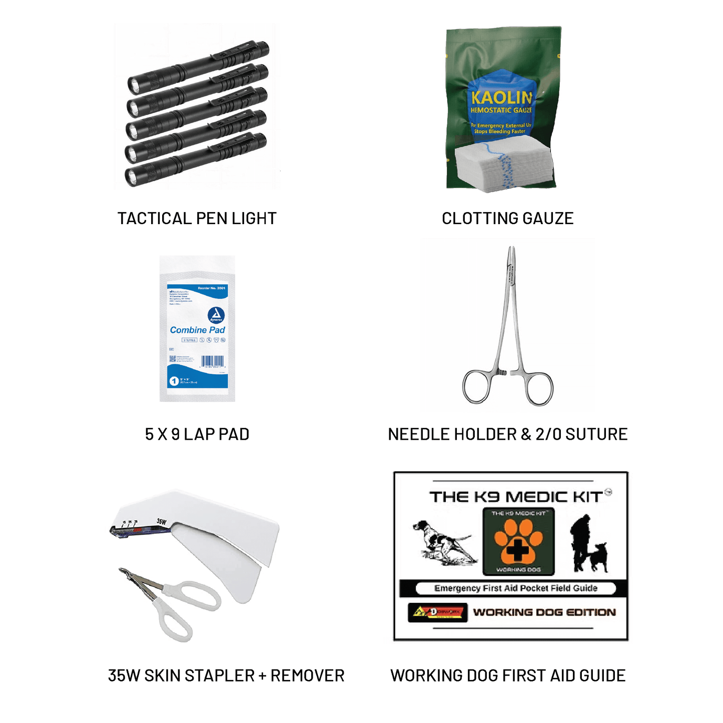 Working Dog K-9 Medical Kit - Essential Dog Medical Kit for Field Use
