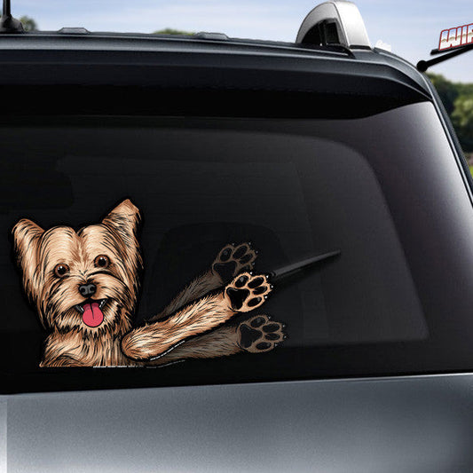 Sophie Mae Yorkie Waving WiperTags