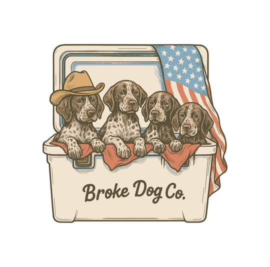 Broke Dog Puppies Decal