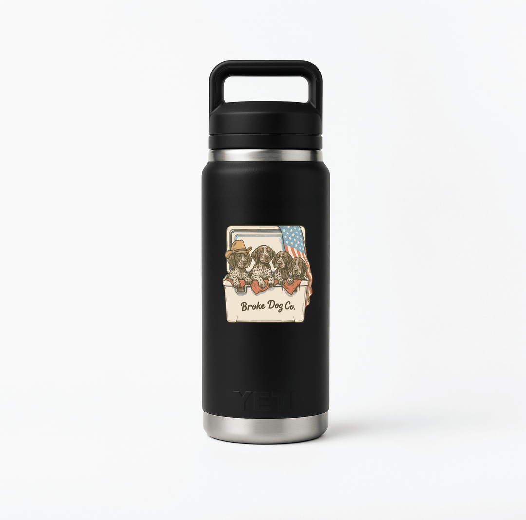 Broke Dog Puppies Decal