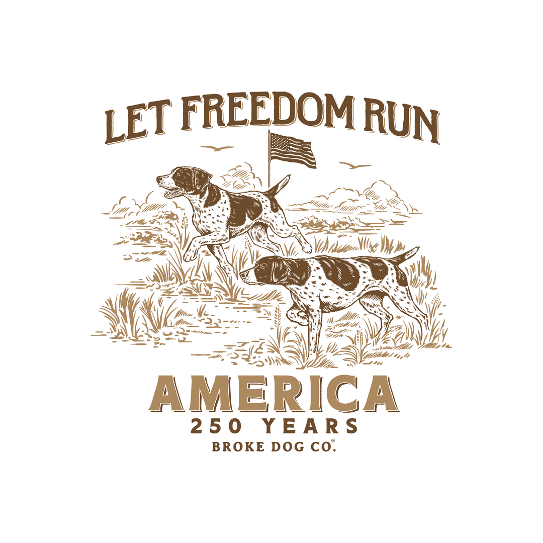  Let Freedom Run America 250 T-Shirt GSP Dog Design