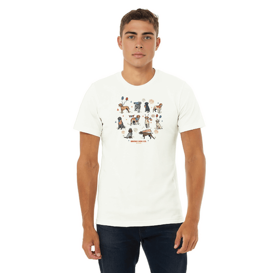 Broke Dog 4th of July vintage white shirt featuring festive dog graphics for dog lovers.