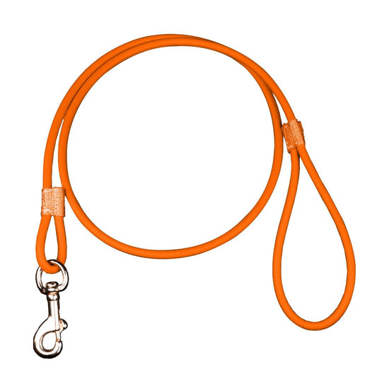 Neon Orange Biothane Dog Leash 4' x 5/16" thick