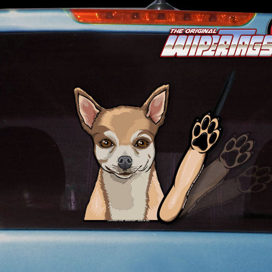 Bella the Chihuahua Waving WiperTags