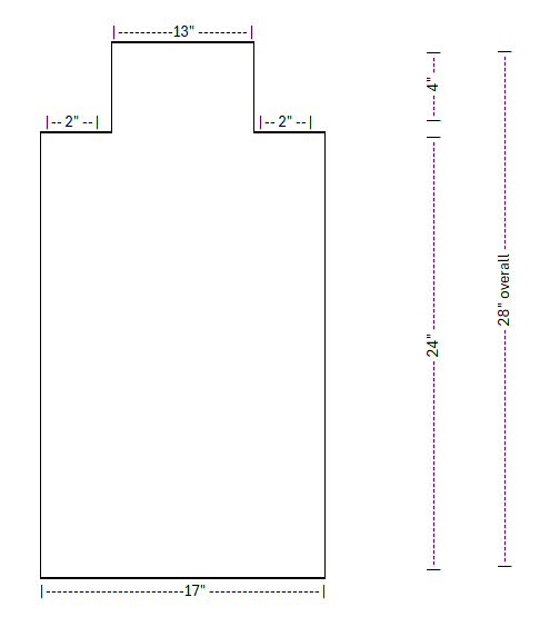 Dimensions diagram of Broke Dog Venture Pro Kennel Pad, featuring height and width measurements.